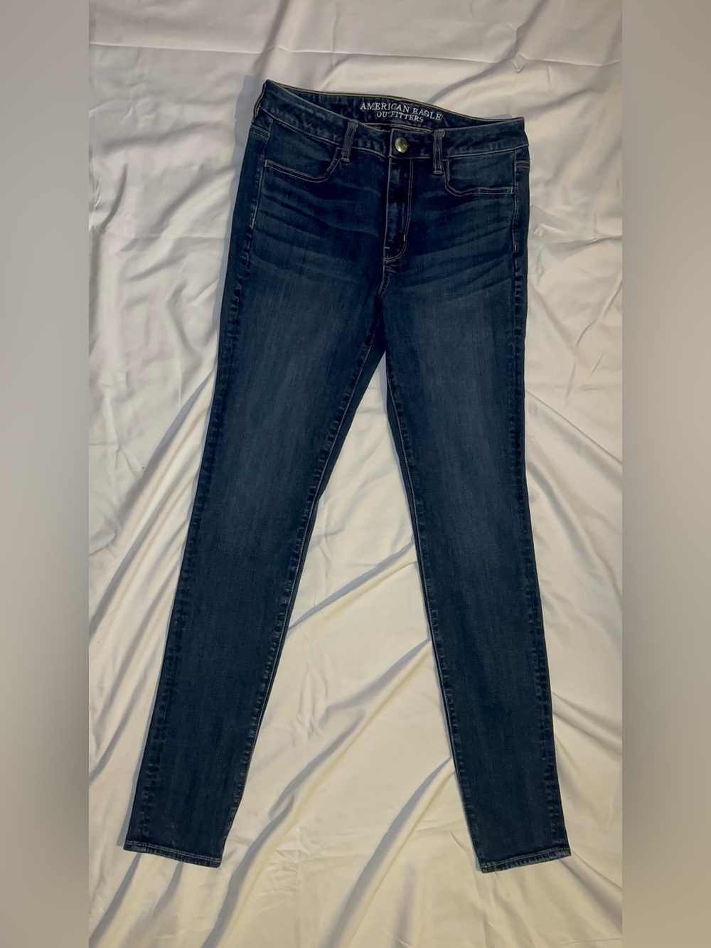 American Eagle AEO Denim X4 Hi-Rise Jegging Jeans 6 Long Dark Wash